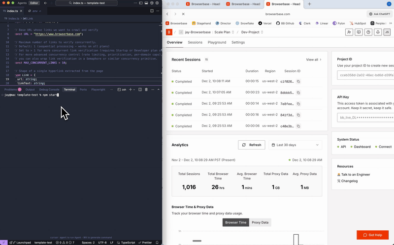 Find broken links on websites demo